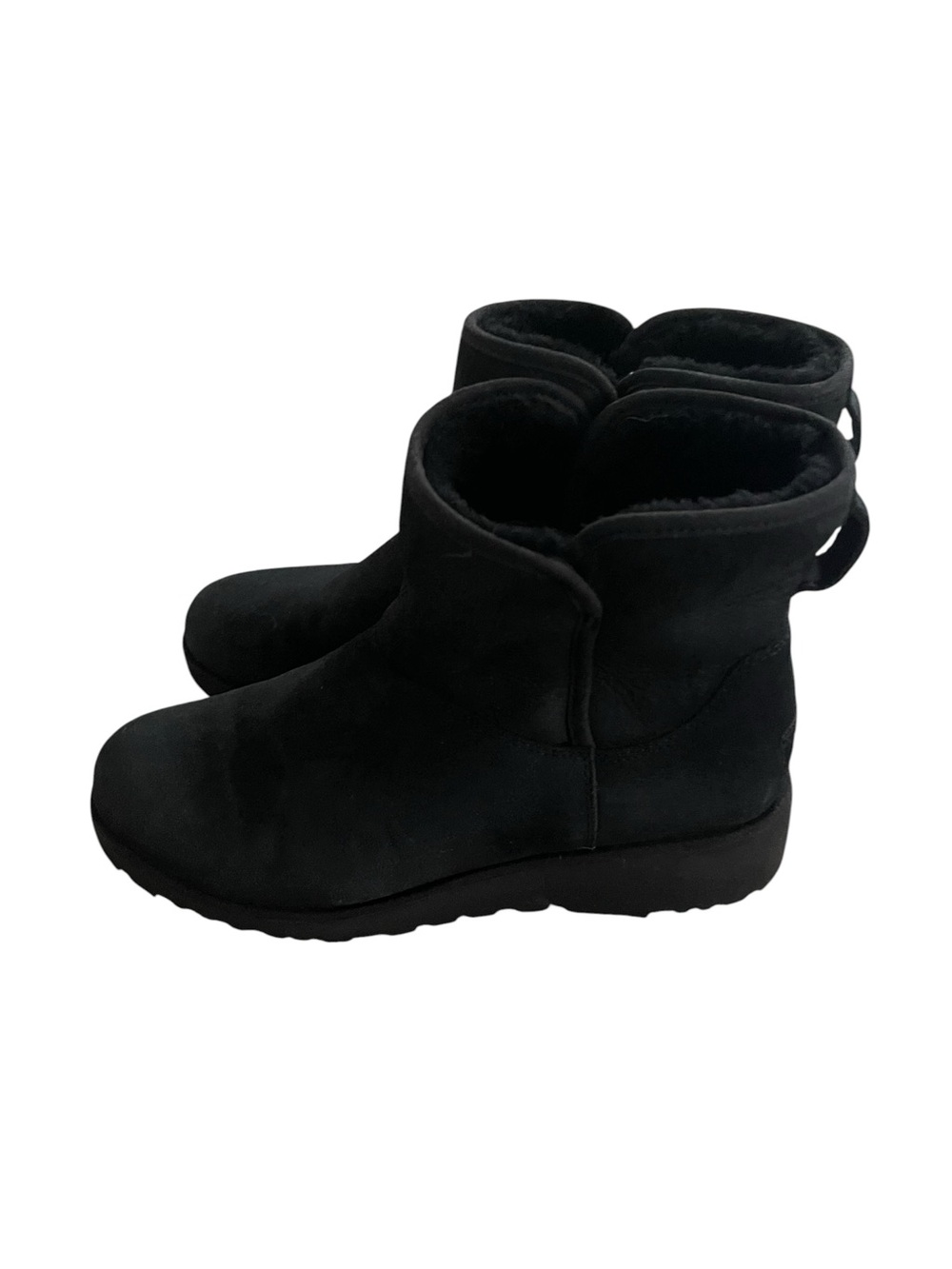 UGG Kristin Black Short Classic Suede Boots Size 10 - Picture 3 of 8